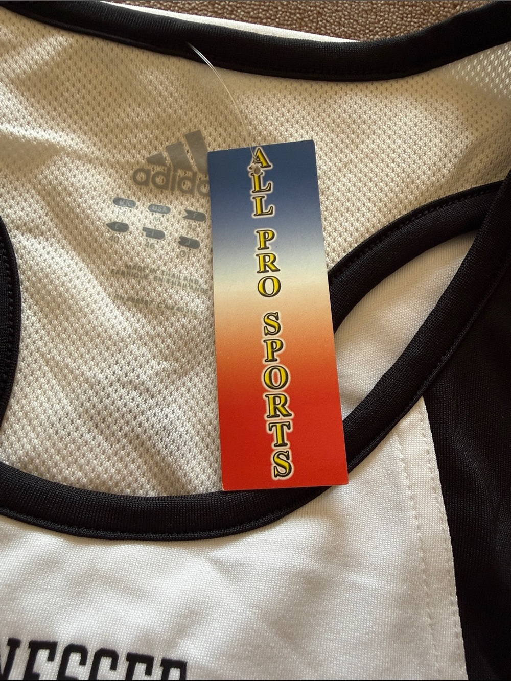 adidas Black and White Tennessee Racerback Tank - Picture 12 of 12